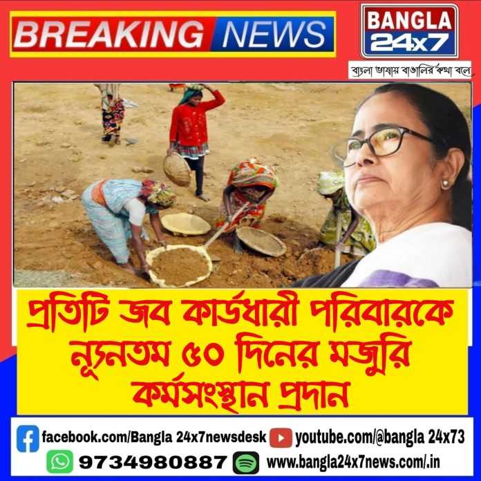 Karmashree Prakalpa : প্রতিটি জব কার্ডধারী পরিবারকে ন্যূনতম ৫০ দিনের মজুরি কর্মসংস্থান প্রদান